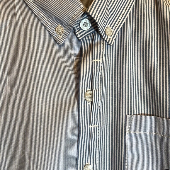 *3/$15* Speed Gear Blue Stripe Long Sleeve Button Down Shirt - Picture 4 of 13